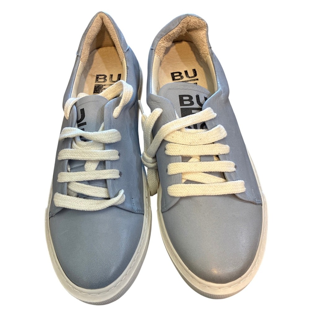 Bueno Leather Sneakers Women Sz 7 EU 39 Blue NEW Low Top Lace Up Turkey